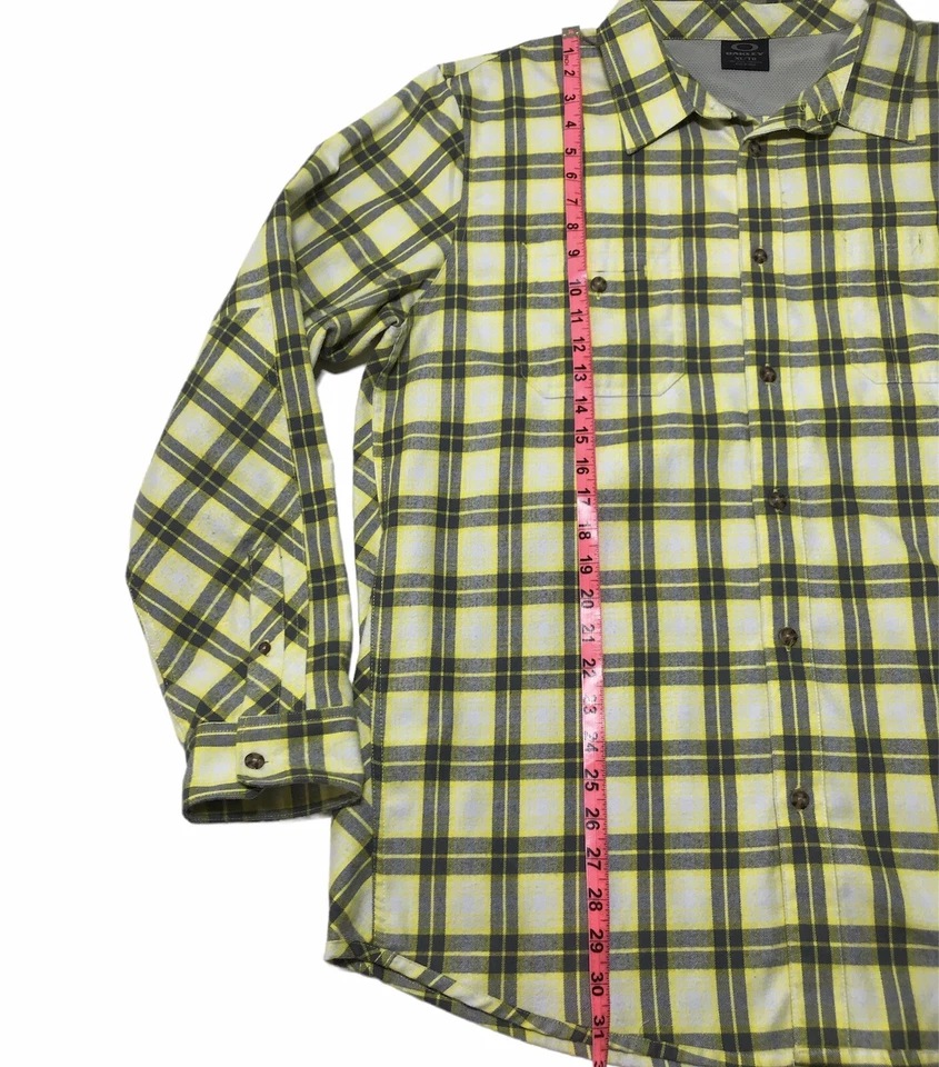 Oakley Light Flannel Plaid Button Front Long Sleeve Shirt - Men's Size XL - Image 2 of 4
