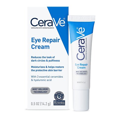 CeraVe Eye Repair Cream 0.5 Ounce Under Eye Cream for Dark Circles and Puffiness