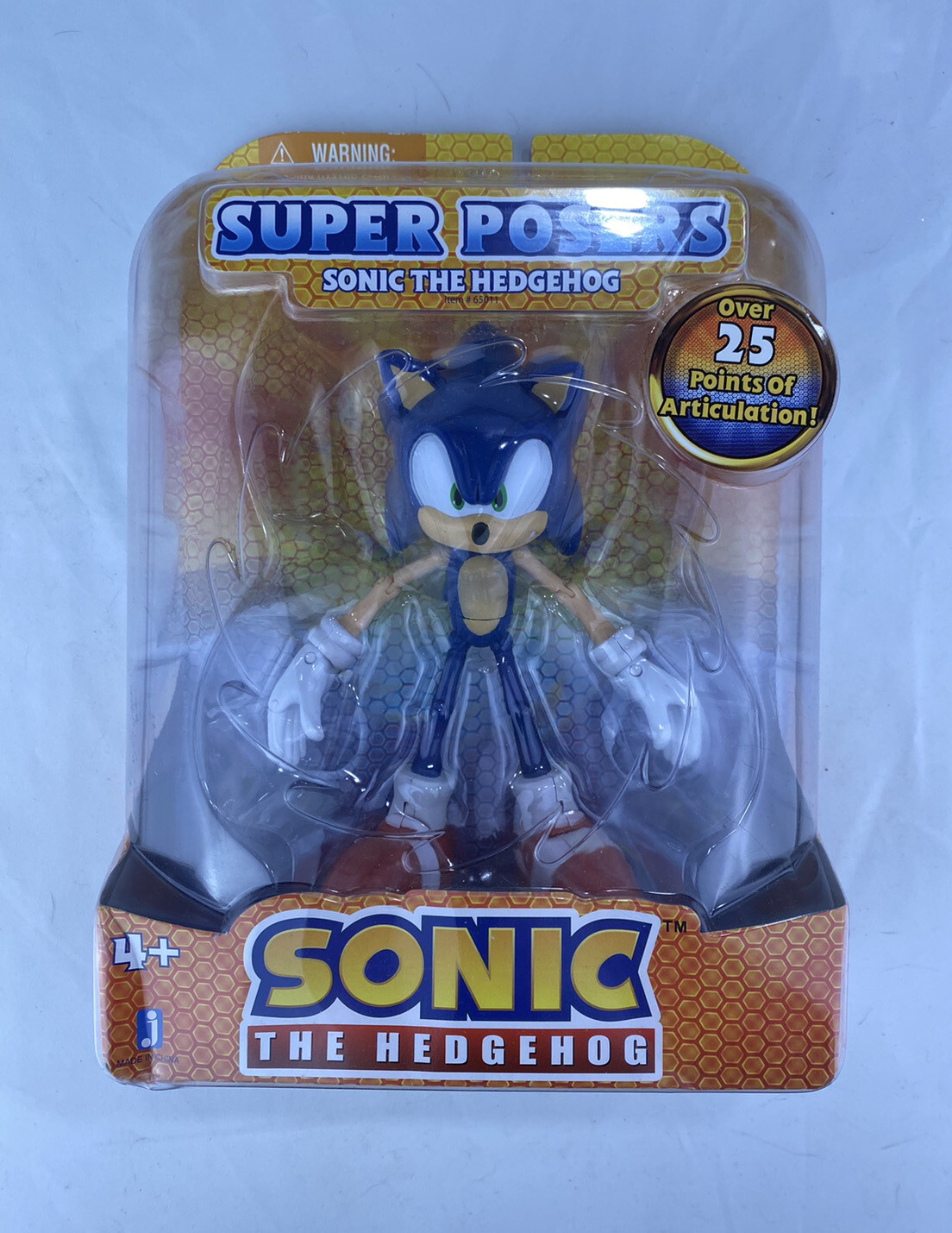 Super Poser Sonic the Hedgehog Action Figure com 25 pontos