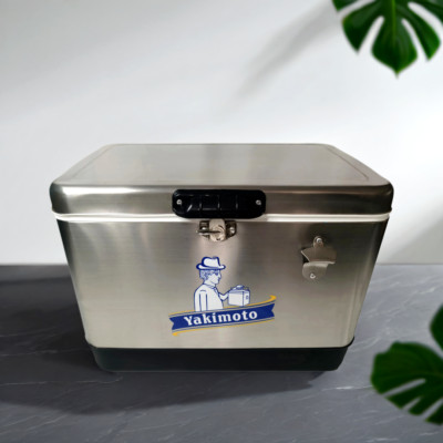 Yakimoto ice chest with silver,51L/54Qt high volume,hard cooler box,waterproof