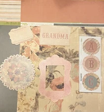 Scrapbook Page - Grandma Grandmother - My Mind’s Eye - Wild Asparagus Kit