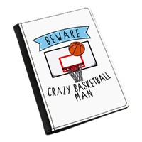 Beware VerrüCkte Basketball Mann Passport Halter HüLle ÜBerzug Etui Lustig Sport
