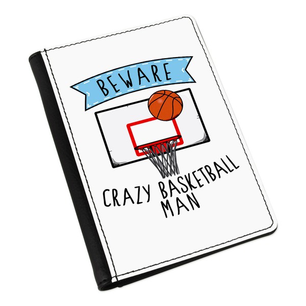 Beware VerrüCkte Basketball Mann Passport Halter HüLle ÜBerzug Etui Lustig Sport-image