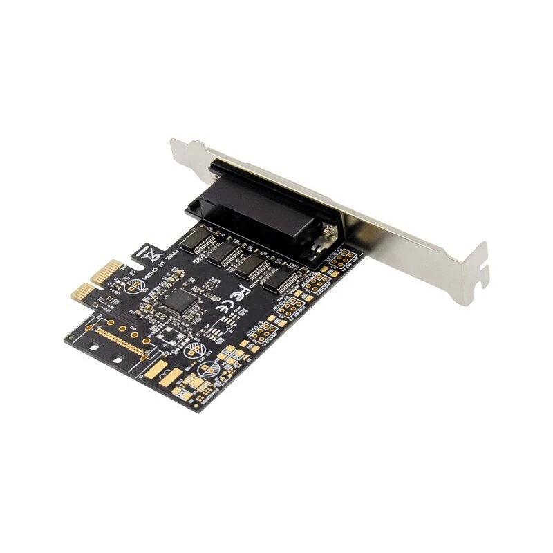 PCIE 4 Ports  DB9 RS232 Serial Controller Card PCI Express asix 99100 Chip - Image 4 of 4
