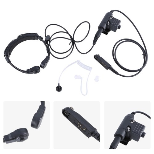 Air Tube Throat Vibration Mic Headsets Earpiece For UV9R UV5S A-58 - Zdjęcie 5 z 8