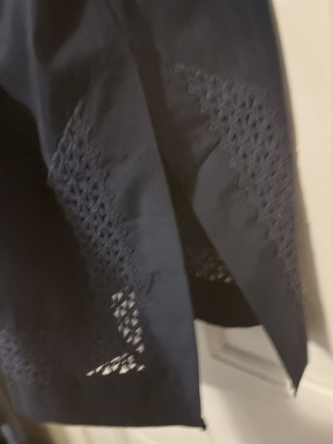 Slip interi vintage anni '60 blu navy modalità val con finiture all'uncinetto taglia 34 - Foto 7 di 11