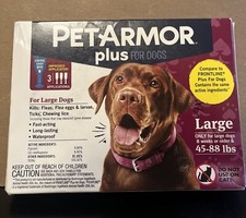 PetArmor Plus Tick  Flea Prevention for Large Dogs 45-88lbs 3 Applications