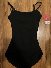 Capezio Women's Camisole Leotard With Adjustable Straps CC100 Black Small NWT