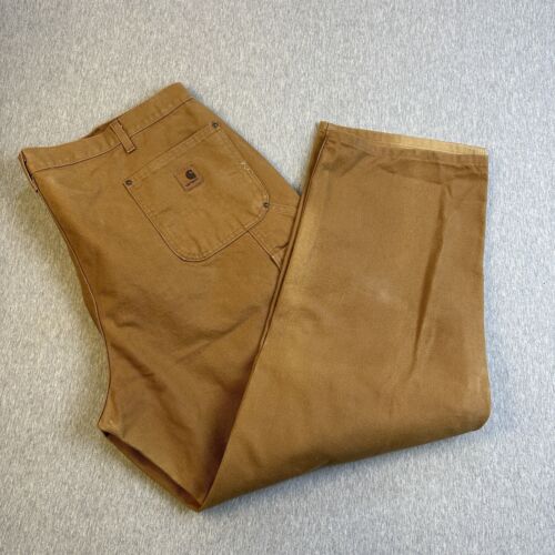 Carhartt 46x32 Dungaree Fit Double Knee Pants - B136 BRN Made in Mexico Fades