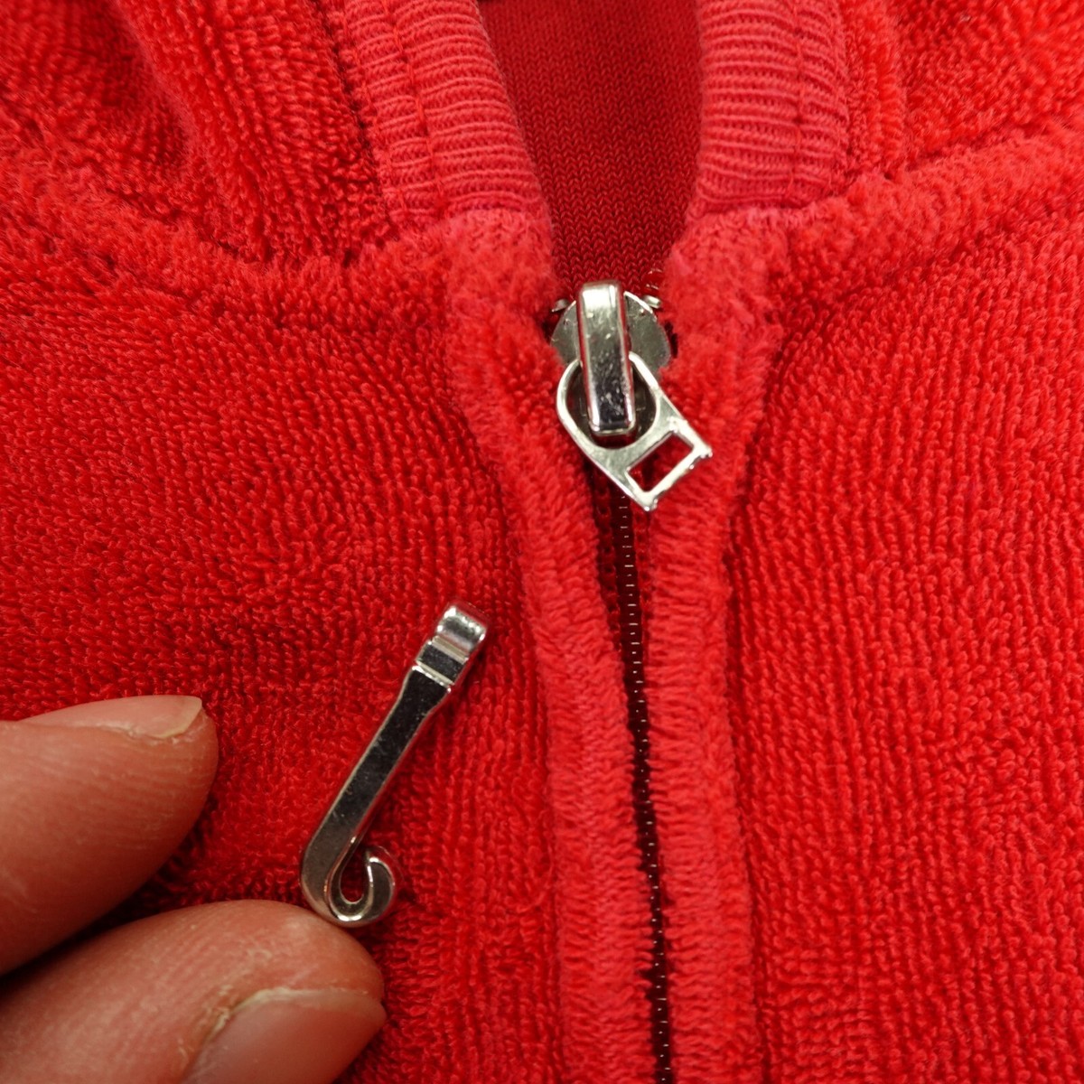 Vintage Juicy Couture Hoodie Womens Large Red Velour