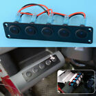 <!--F#f_0-->Blue 5 Gang Toggle Rocker Switch Panel Fit For Car Truck Dash 12V-24V ON-OFF LED<!--F/-->