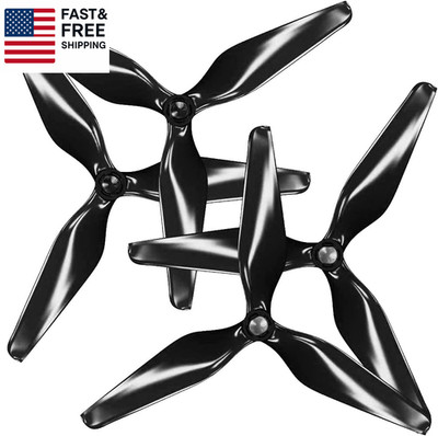 3-Blade Upgrade Propellers for 3DR Solo with Built-In Nut - Black, 4 Pcs