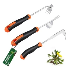 2025 Hand Weeder Tool, Rubber Handle Manual Weeder Puller All-purpose(3 Pcs)