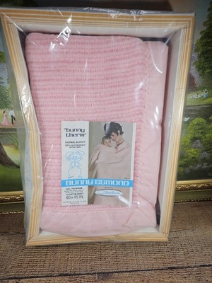 NOS Chatham Bunny Esmond Pink Baby Blanket 40'' X 45''