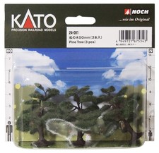 KATO N Gauge Pine Trees, 50mm, Set of 3, 24-091