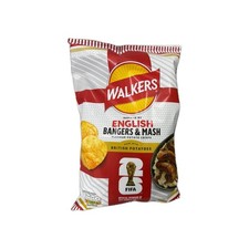 Walkers Bangers & Mash Flavour Crisps 150g Vegetarian No Artificial Colours