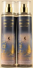 QTY 2 - Bath & Body Works SWEATER WEATHER Fine Fragrance Body Mist Spray 8Oz