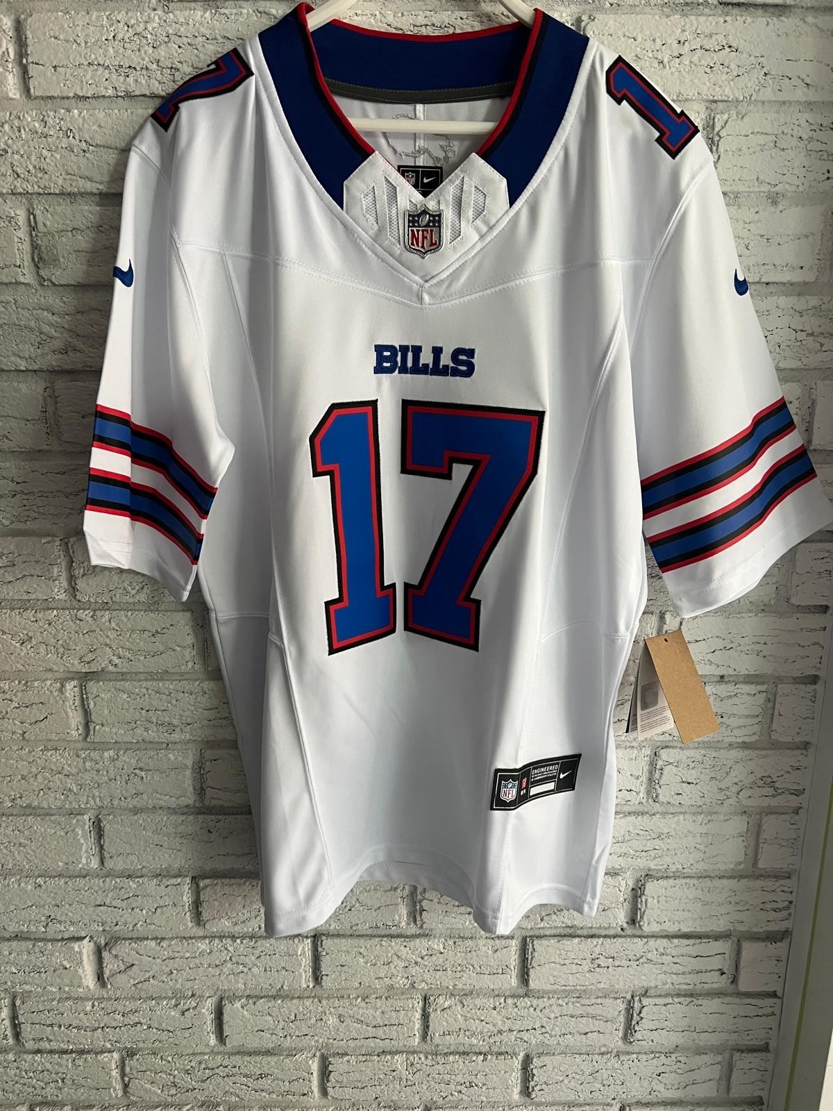 Josh Allen #17 Buffalo Bills Men Stitched Jersey White