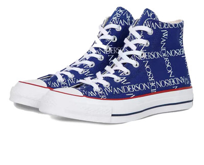 Size 9 M, 11 W - J.W. Anderson x Converse Chuck 70 Top High Grid - Twilight Blue