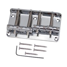 4 String Bass Bridge Stable Construction Metal with Screws Wrench Electric