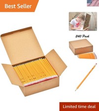 Wood-Cased HB Pencils, Yellow, Pre-sharpened,...