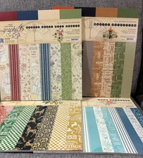 Graphic 45 paper lot ** Patterns & Solids ** (see description for details)