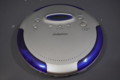 Audiophase CD-315 Portable CD Compact Disc Player Blue Anti-Skip Tested, WORKING