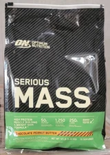 OPTIMUM NUTRITION SERIOUS MASS 12lb High Protein Muscle Building Pick Flavor