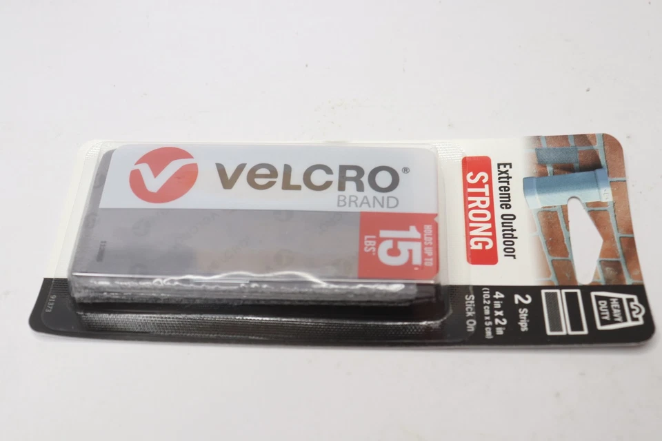  (2-Pk) VELCRO(R) Hook And Loop Strips Gray 4 X 2 - Image 3 of 4