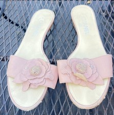 CHANEL Camellia 100% Leather Sandals for Women for sale | eBay