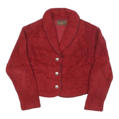 ROUGH RIDER Damen Jacke rot S Polyestermischung Knopf Schalkragen uni