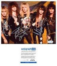 ‘Warrant’ Band Signed 8x10 Photo ‘Cherry Pie’ Erik, Joey & Steven ACOA