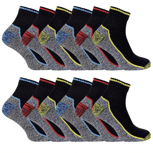 Mens Breathable Anti Sweat Heavy Duty Cotton / Bamboo Work Boot Socks for Summer - Picture 12 of 12