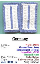 2-Collar Badges • Germany • Army • Medical • 1950-1970's • 260411001•G