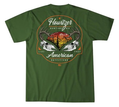 Howitzer Clothing Men's T-Shirt Deer Skull Hunting military pride