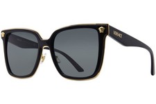 Versace VE2278D GB1/87 Sunglasses Women's Black/Dark Grey Butterfly Shape 58mm