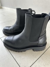 Stiefeletten Chelsea Boots von Marc O’Polo Gr. 38 Schwarz Leder wie Neu m.Karton
