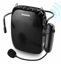 ZOWEETEK ZW-S5 Voice Amplifier Portable Speaker w/ Headset Microphone Black