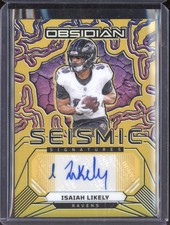 Isaiah Likely 2024 Panini Obsidian SS-ILY Seismic Signatures Gold 3/10
