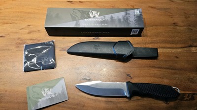 Wolfgangs/Odenwolf W1 Outdoor Messer / Schwarz-Satin