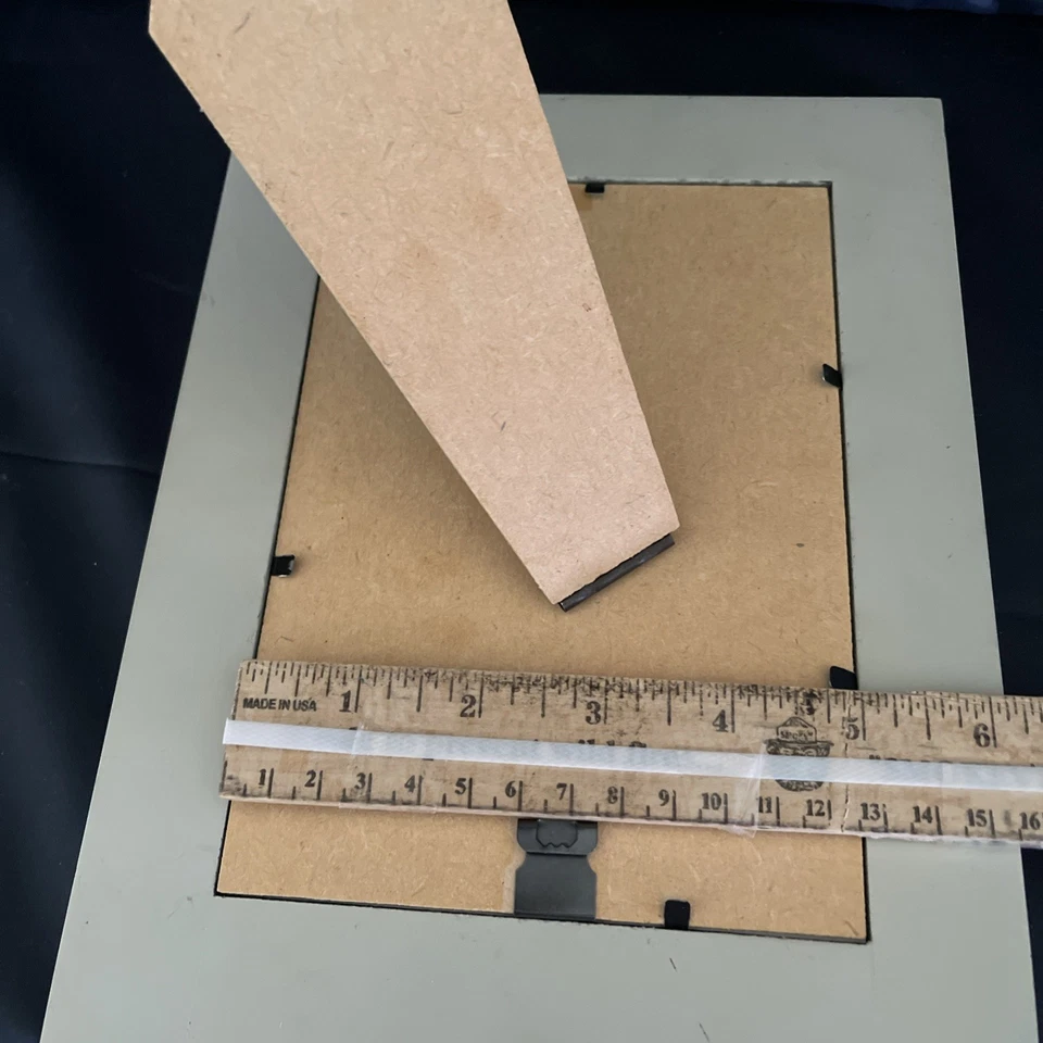 Beach Theme Seashell Photo Frame Cottage Picture Sea Gray With Blue Stripes - Image 3 of 4