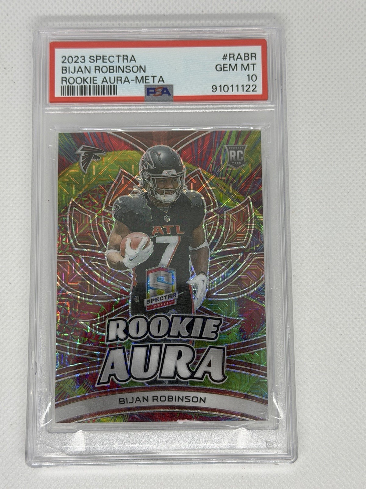Bijan Robinson Panini Spectra Rookie Aura #RABR Meta