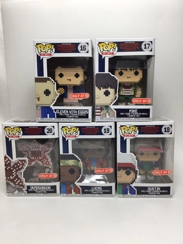 Funko Pop 8-BIT Stranger Things Lot Of 5
