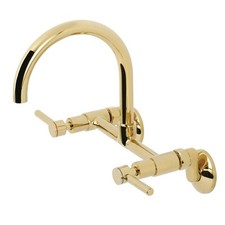 Kingston Brass KS814PB Concord Kitchen Faucet, Polished Brass, 8.38 x 8 x 2.75
