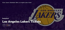 (2) Amazing Lower Level Tickets To Lakers v Cavaliers on 3/31/26 Section 112