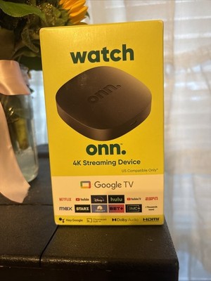 Onn. Google TV 4K Streaming Device Media Player with Remote - NEW