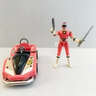 Vintage 1997 MMPR PINK RANGER Power Rangers Turbo 4.5” Action Figure & Car READ