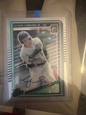 2025 Donruss GEORGE LOMBARD JR.  Rated Prospect Optic Silver Prizm AUTOGRAPH
