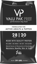 Valu-Pak 28-20 Dog Food Black Bag 20lb 2.50 per pound