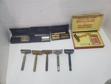 1920s 30s Lot of 9 Valet Autostrop Safety razors one St. Louis Times